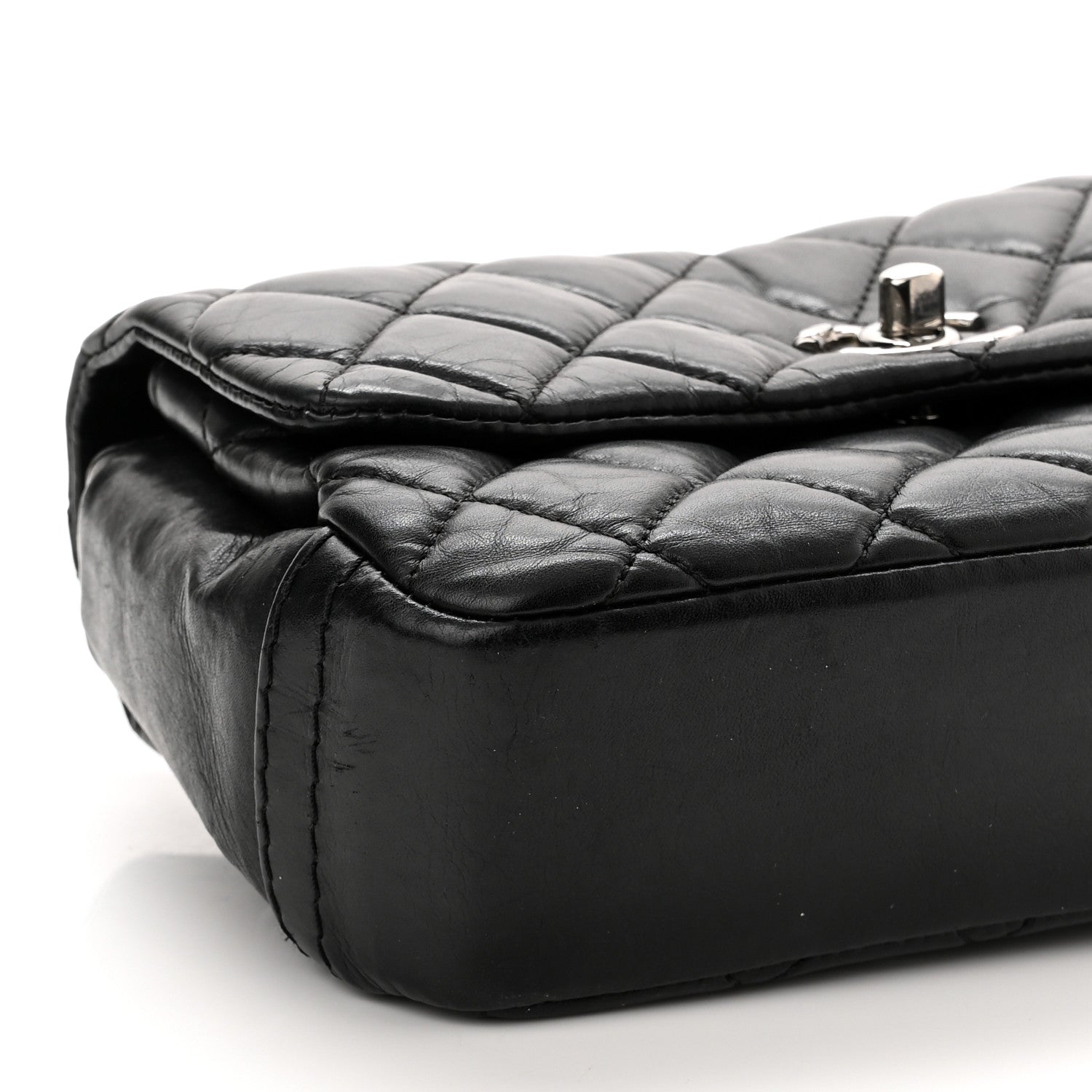Chanel Aged Calfskin Quilted Mini Lady Pearly Flap Black 8 of 10