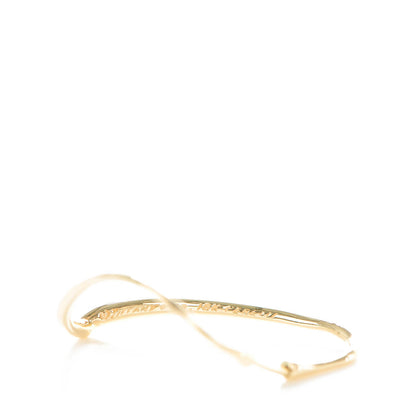 Tiffany 18K Yellow Gold Small Elsa Peretti Open Heart Hoop Earrings 4 of 7