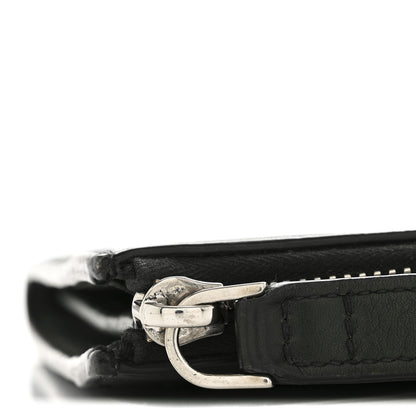 Salvatore Ferragamo Calfskin Gancini Embossed Wristlet Clutch Dark Green 11 of 13