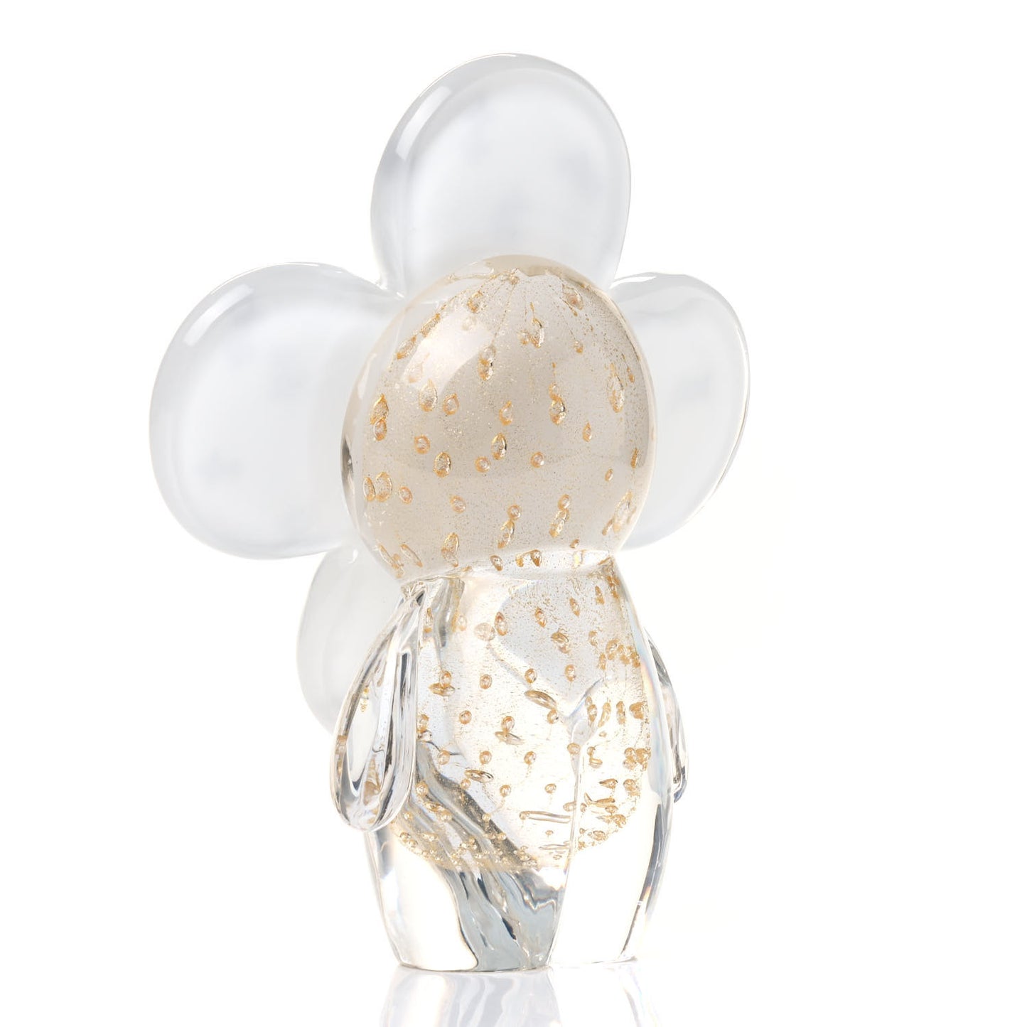 Murano Glass Vivienne White Gold