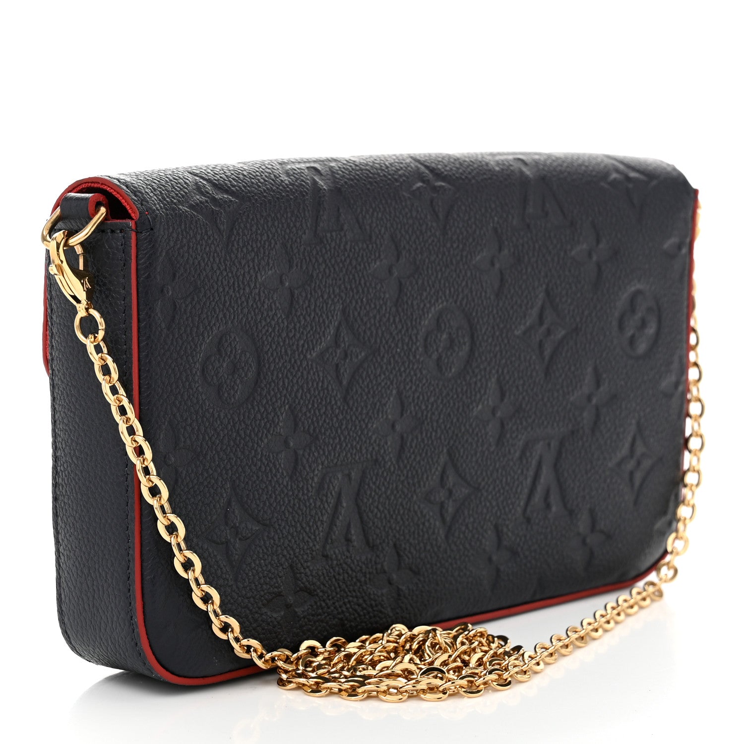 Louis Vuitton Empreinte Pochette Felicie Chain Wallet Marine Rouge 4 of 12
