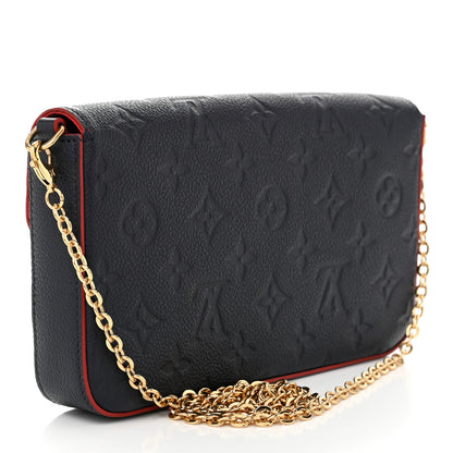 Louis Vuitton Empreinte Pochette Felicie Chain Wallet Marine Rouge 4 of 12