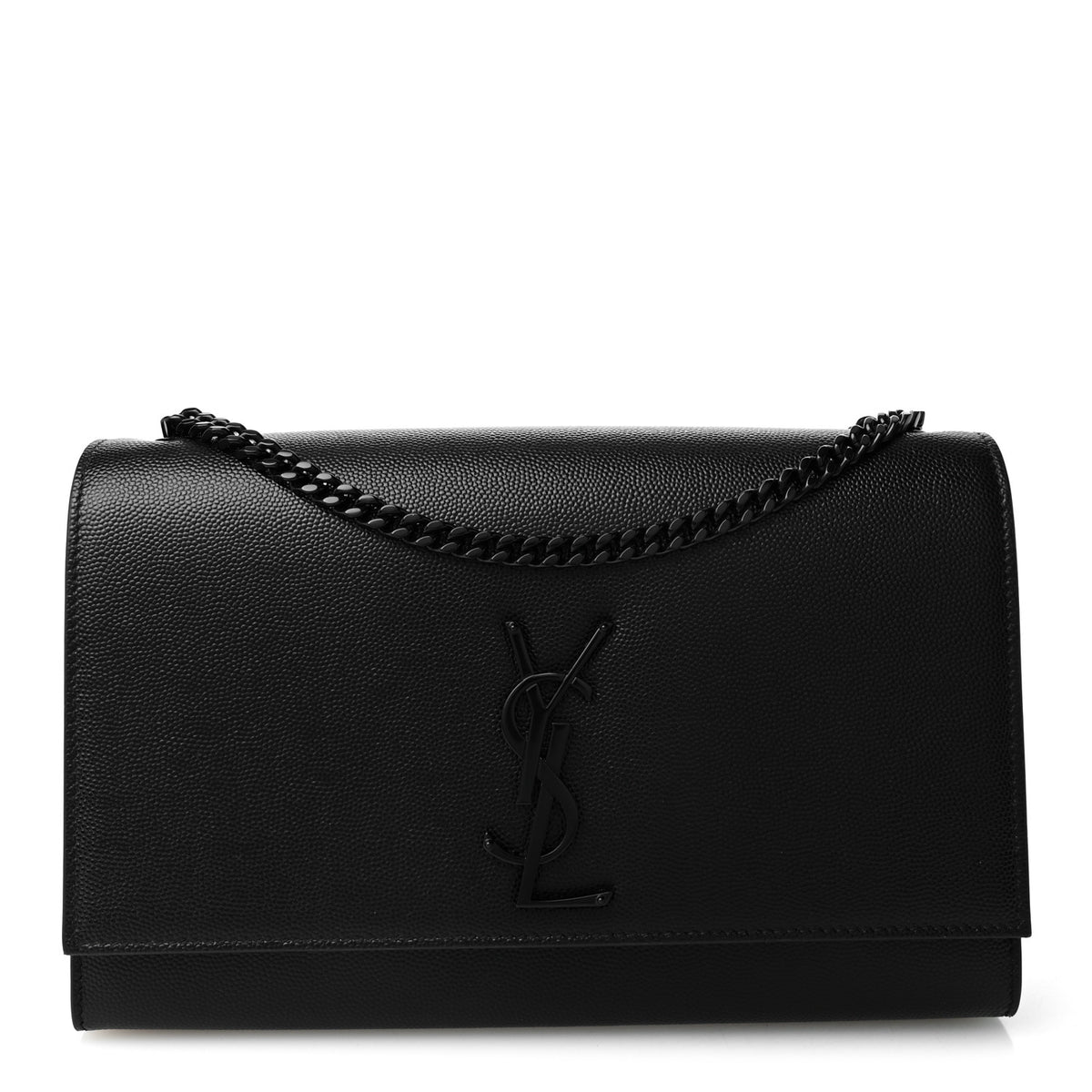 Saint Laurent Grain De Poudre Medium Classic Monogram Monochrome Kate Satchel Black 1 of 9
