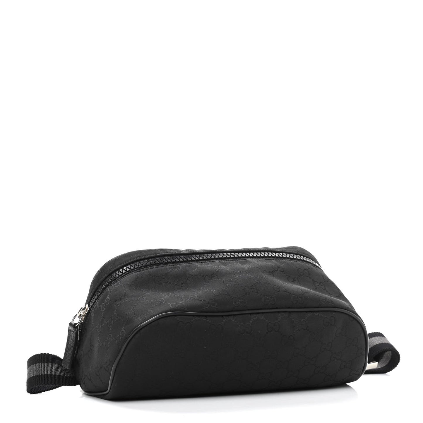 Nylon Monogram Fanny Pack Belt Bag Black