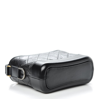 Chanel Aged Calfskin Quilted Small Gabrielle Hobo Black 4 of 11