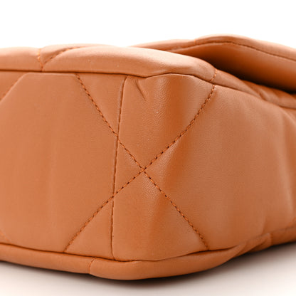 Chanel Lambskin Quilted Medium Chanel 19 Flap Light Brown 10 of 11