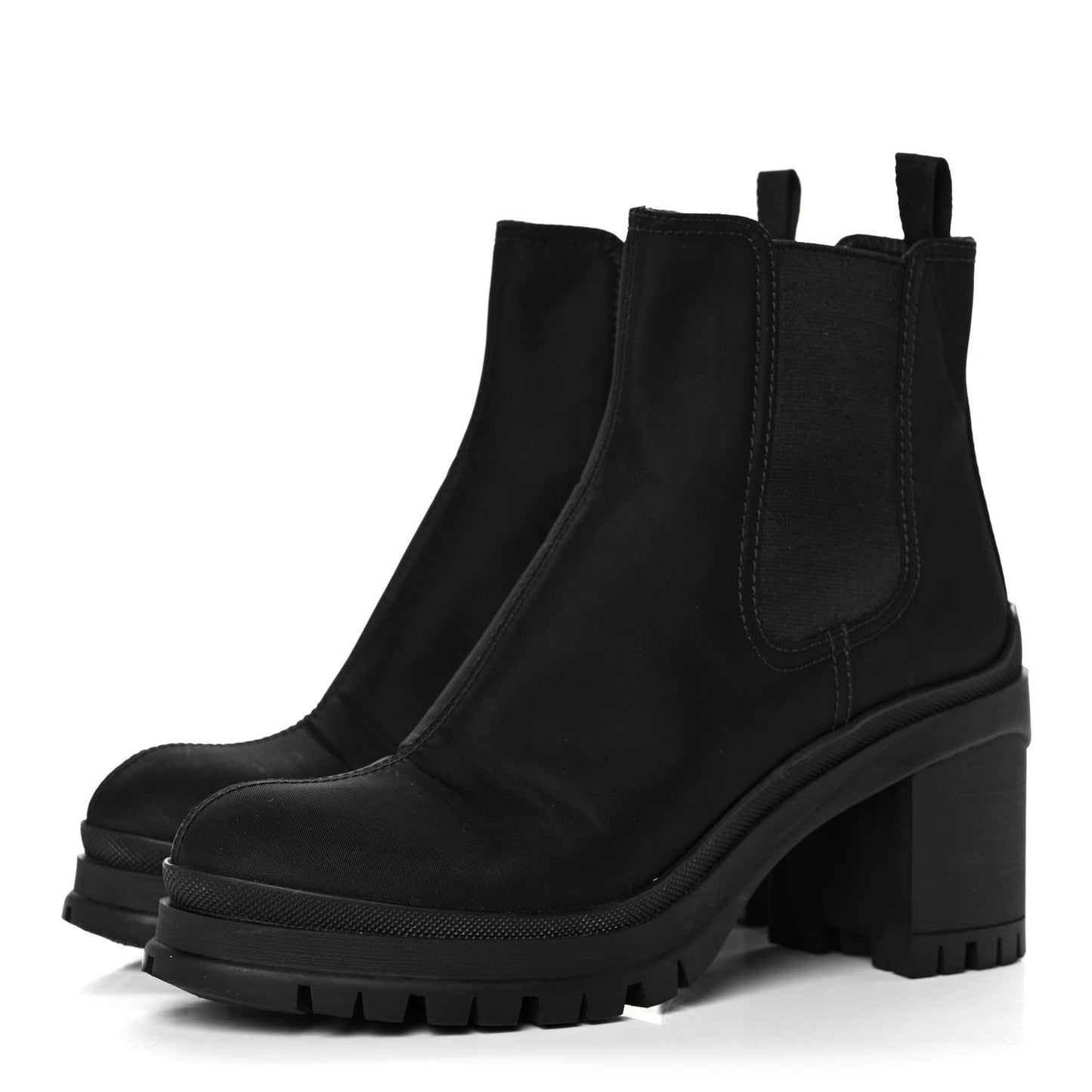 Nylon Lug Sole Chelsea 55mm Boots 39 Black
