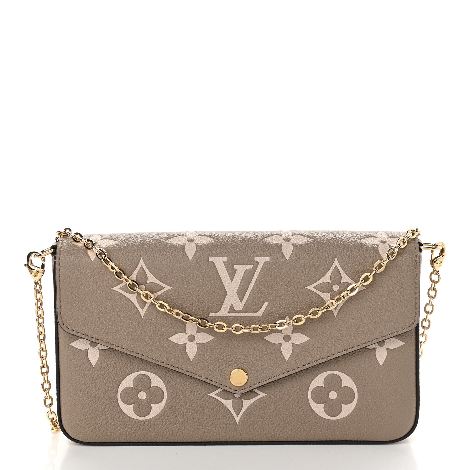Louis Vuitton Empreinte Monogram Giant Felicie Pochette Tourterelle Creme 3 of 9
