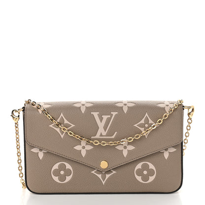 Louis Vuitton Empreinte Monogram Giant Felicie Pochette Tourterelle Creme 3 of 9