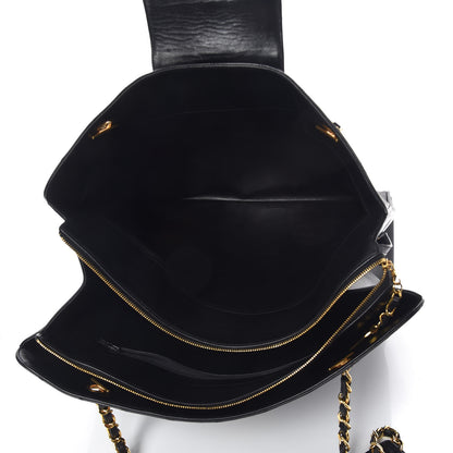 Chanel Calfskin Stitched XL Weekender Black 5 of 12
