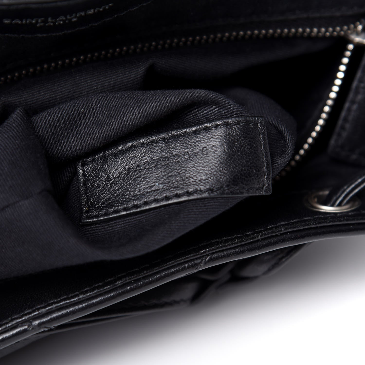 Saint Laurent Calfskin Y Quilted Monogram Small Loulou Backpack Black 8 of 9