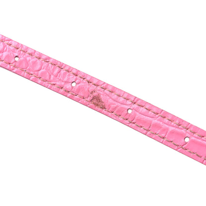 Balenciaga Shiny Calfskin Crocodile Embossed Small Hourglass Top Handle Bag Baby Pink 16 of 18