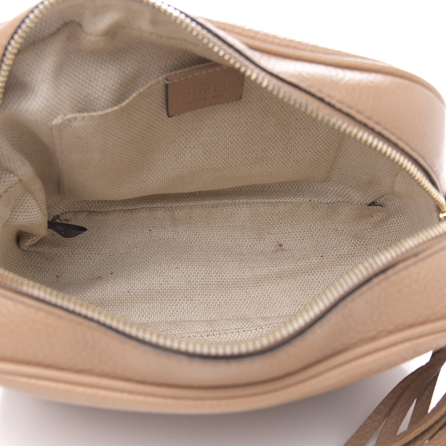 Gucci Pebbled Calfskin Small Soho Disco Bag Rose Beige 5 of 15