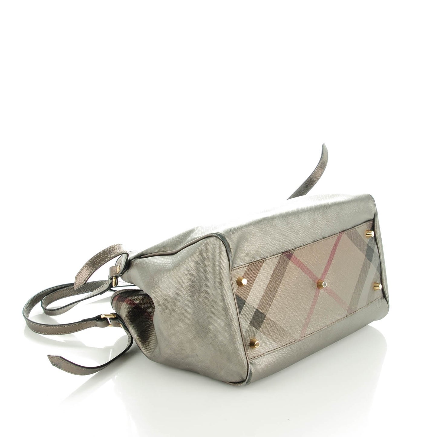 Metallic Nova Check Small Canterbury Tote Silver