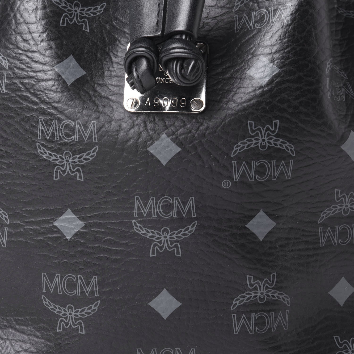 MCM Visetos Essential Drawstring Bucket Bag Black 15 of 15