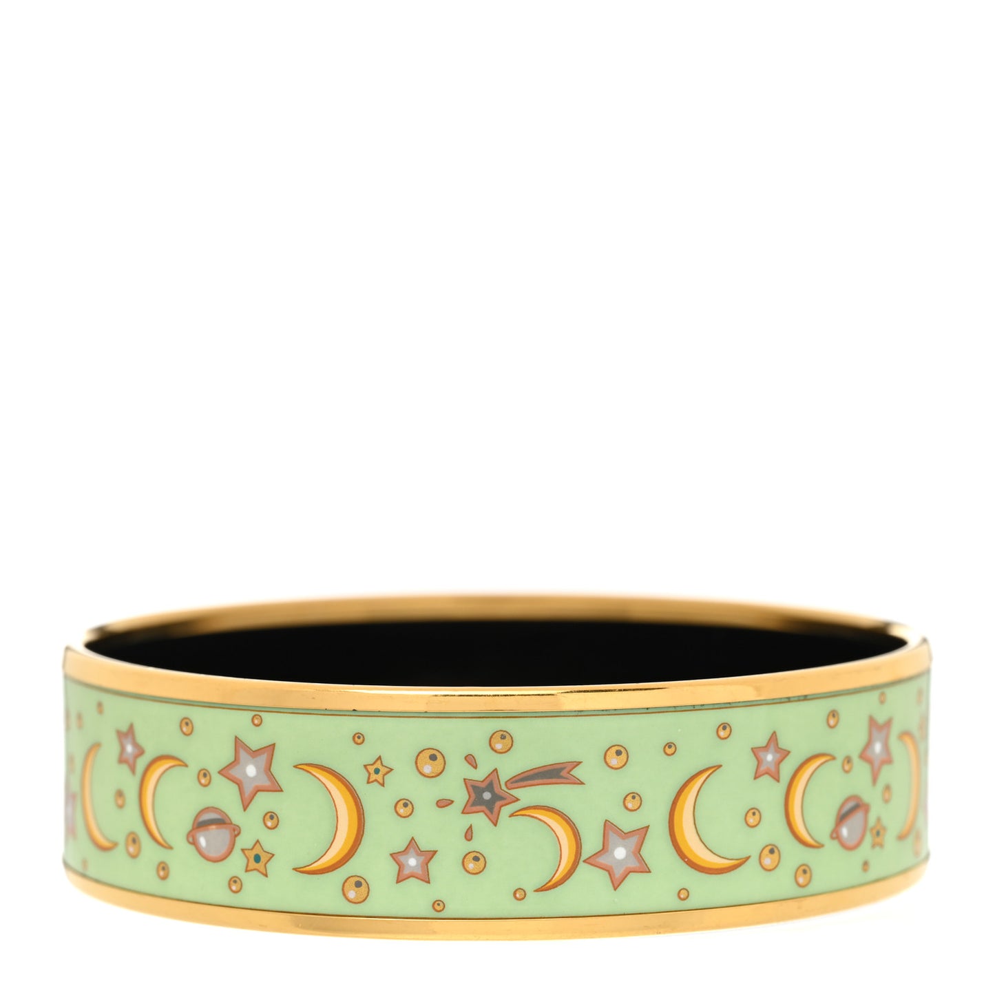 Enamel Printed Wide Moon Stars Bracelet 70