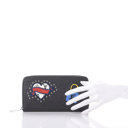 Louis Vuitton Epi LV Stories Zippy Wallet Black 2 of 9