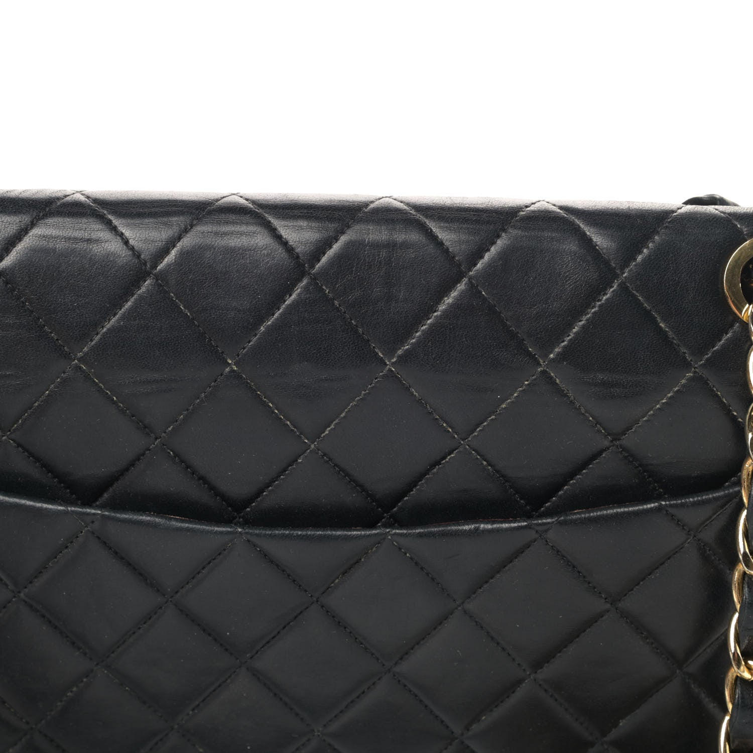 Chanel Lambskin Quilted XL Jumbo Single Flap Black 7 of 7