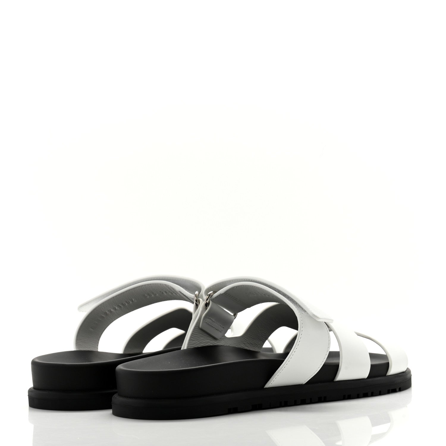 Hermes Calfskin Womens Chypre Sandals 38.5 White 4 of 9