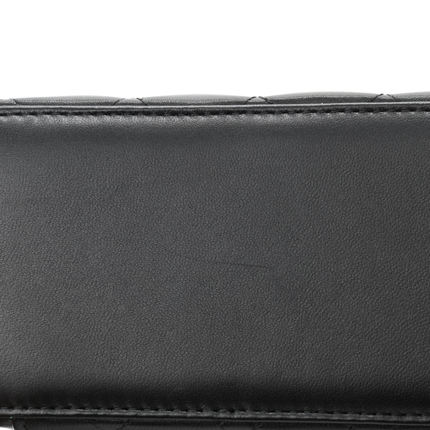Lambskin Quilted Small Top Handle Vanity Case With Chain Black
