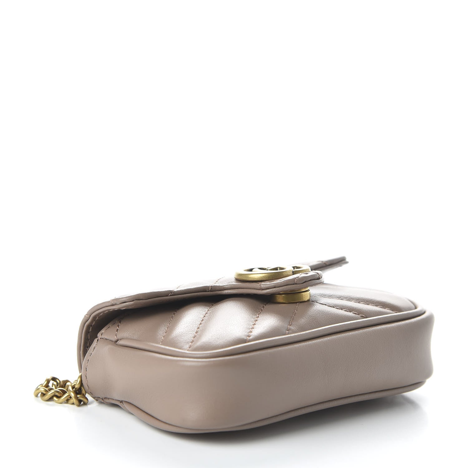 Gucci Calfskin Matelasse Heart GG Marmont 2.0 Coin Purse On A Chain Porcelain Rose 4 of 10