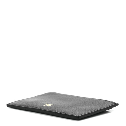 Tom Ford Grained Calfskin Zip Pouch Card Holder Black 8 of 10