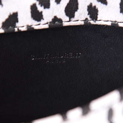 Saint Laurent Calfskin Monogram Leopard Print Mini Candy Crossbody Black White 8 of 12
