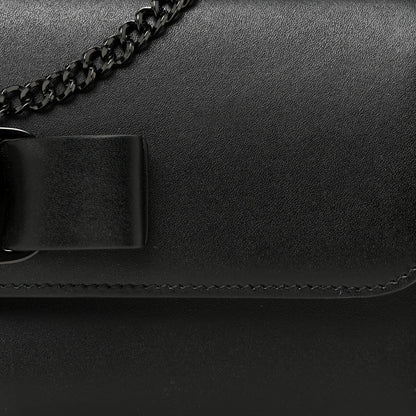 Salvatore Ferragamo Calfskin Vara Rainbow Wallet On Chain Black 7 of 12