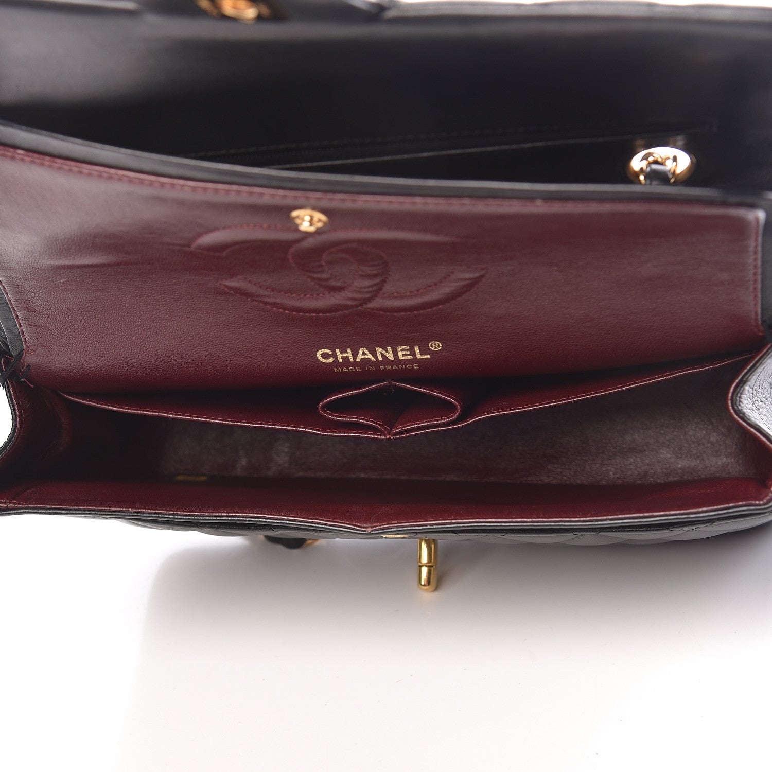 Chanel Lambskin Quilted Medium Double Flap Black 5 of 10