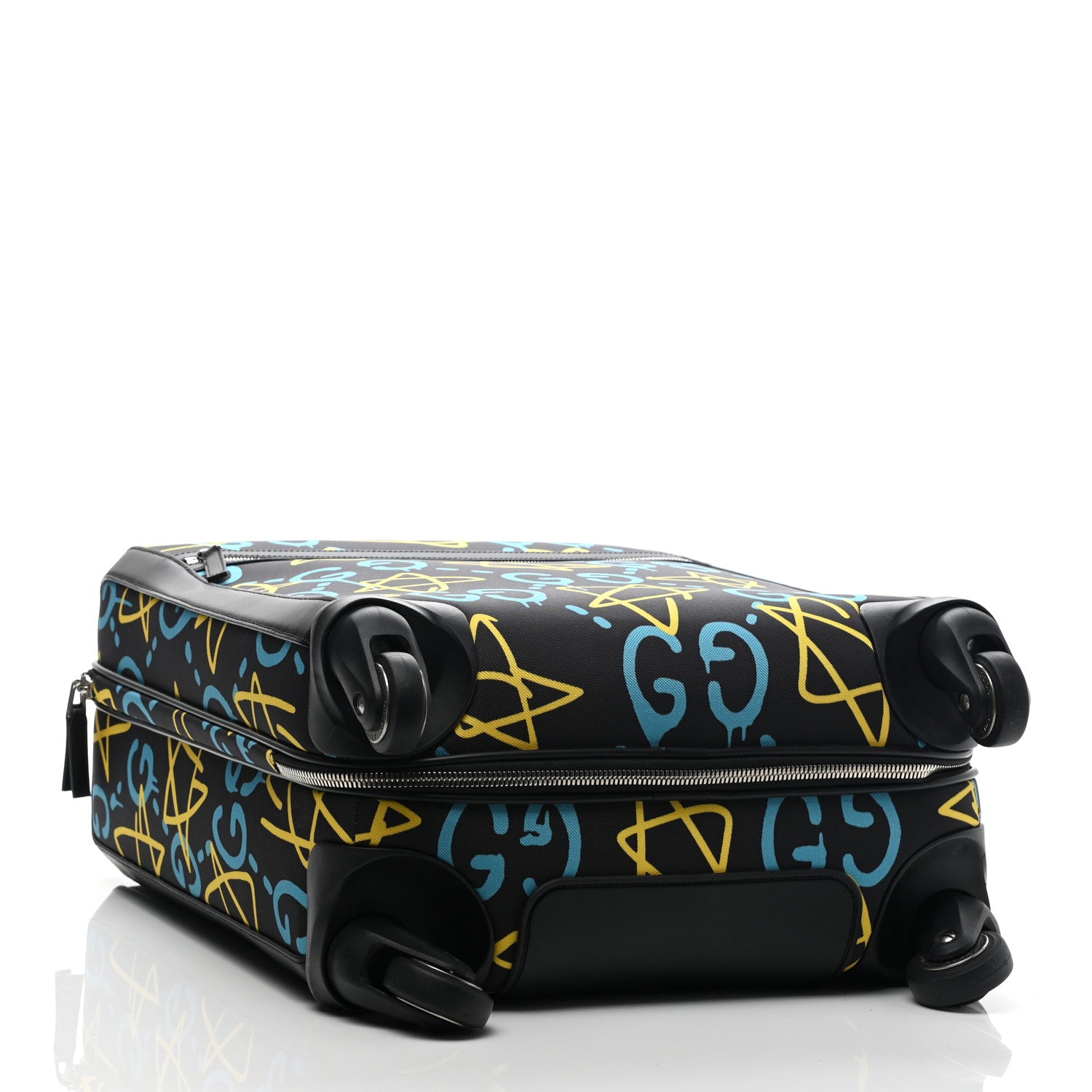Gucci Nylon GucciGhost Carry On Trolley Black New Acquamarine 5 of 12