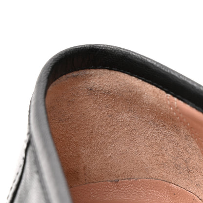 Hermes Goatskin Womens Paris Loafers 40 Black 10 of 12