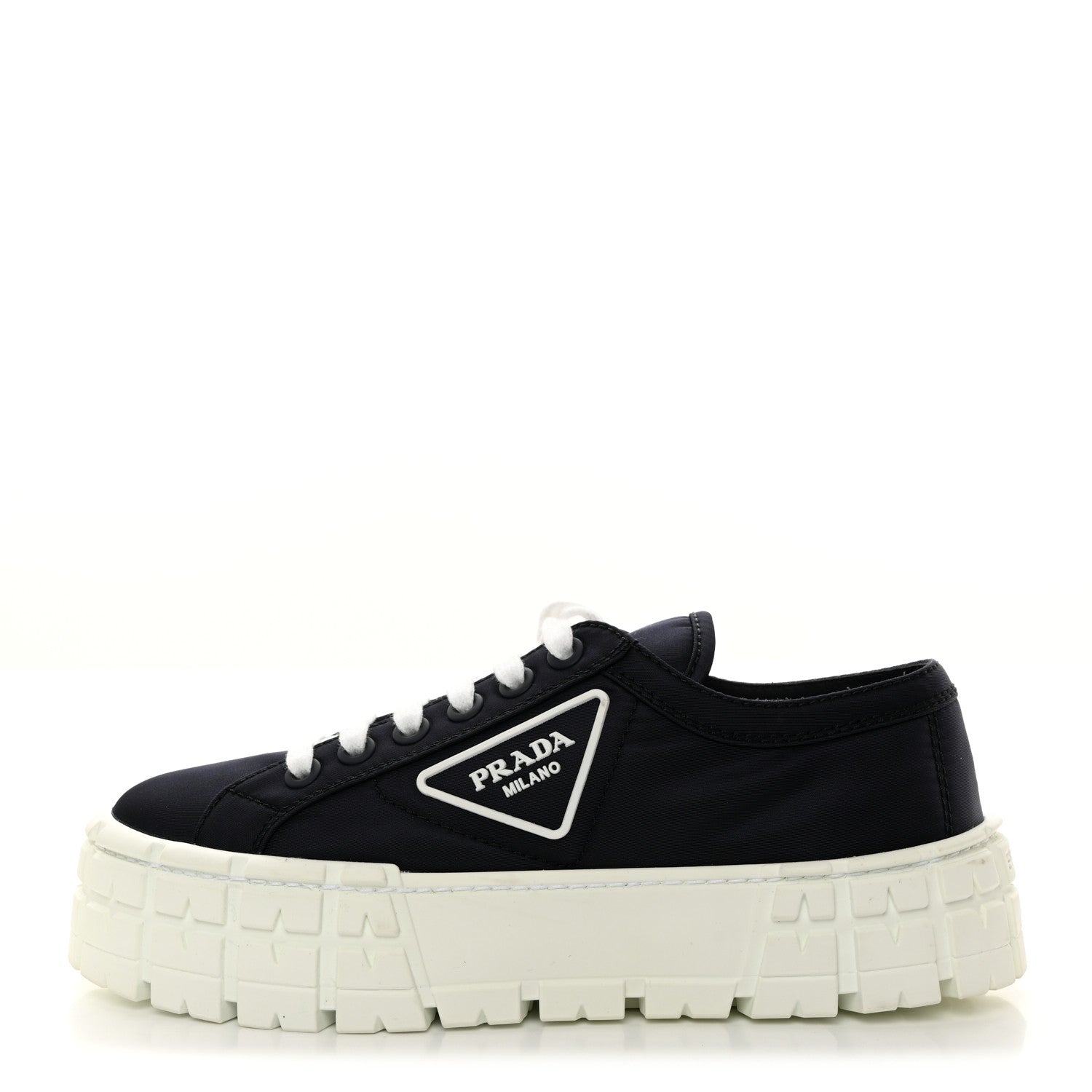 Prada Re-Nylon Gabardine Triangle Logo Double Wheel 50mm Sneakers 38.5 Bleu 1 of 9