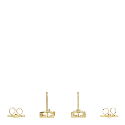 Roberto Coin 18K Yellow Gold Medium Princess Flower Outline Stud Earrings 3 of 5