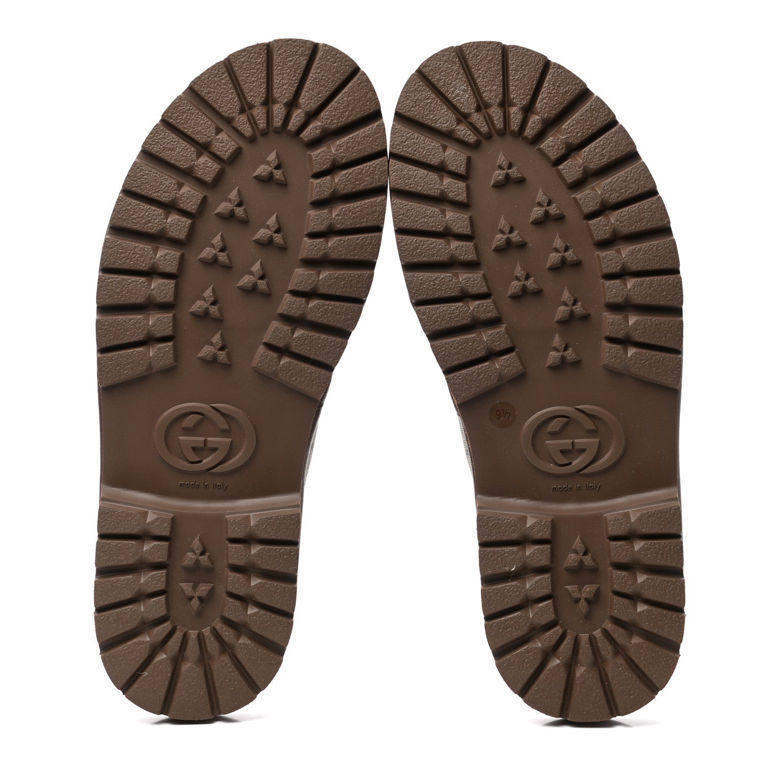 Gucci GG Supreme Monogram Granada Kid Mens Lug Sole Slide Sandals 9.5 Beige New Acero 6 of 9