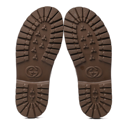 Gucci GG Supreme Monogram Granada Kid Mens Lug Sole Slide Sandals 9.5 Beige New Acero 6 of 9