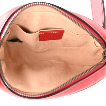 Gucci Calfskin Matelasse GG Marmont Belt Bag 85 34 Hibiscus Red 4 of 9