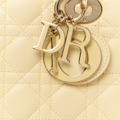 Christian Dior Lambskin Cannage Small My ABCDior Lady Dior Soft Yellow 8 of 11