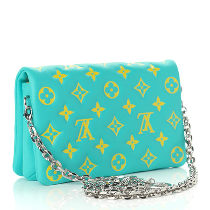 Louis Vuitton Lambskin Embossed Monogram Vuittamins Pochette Coussin Menthe Jaune 3 of 10