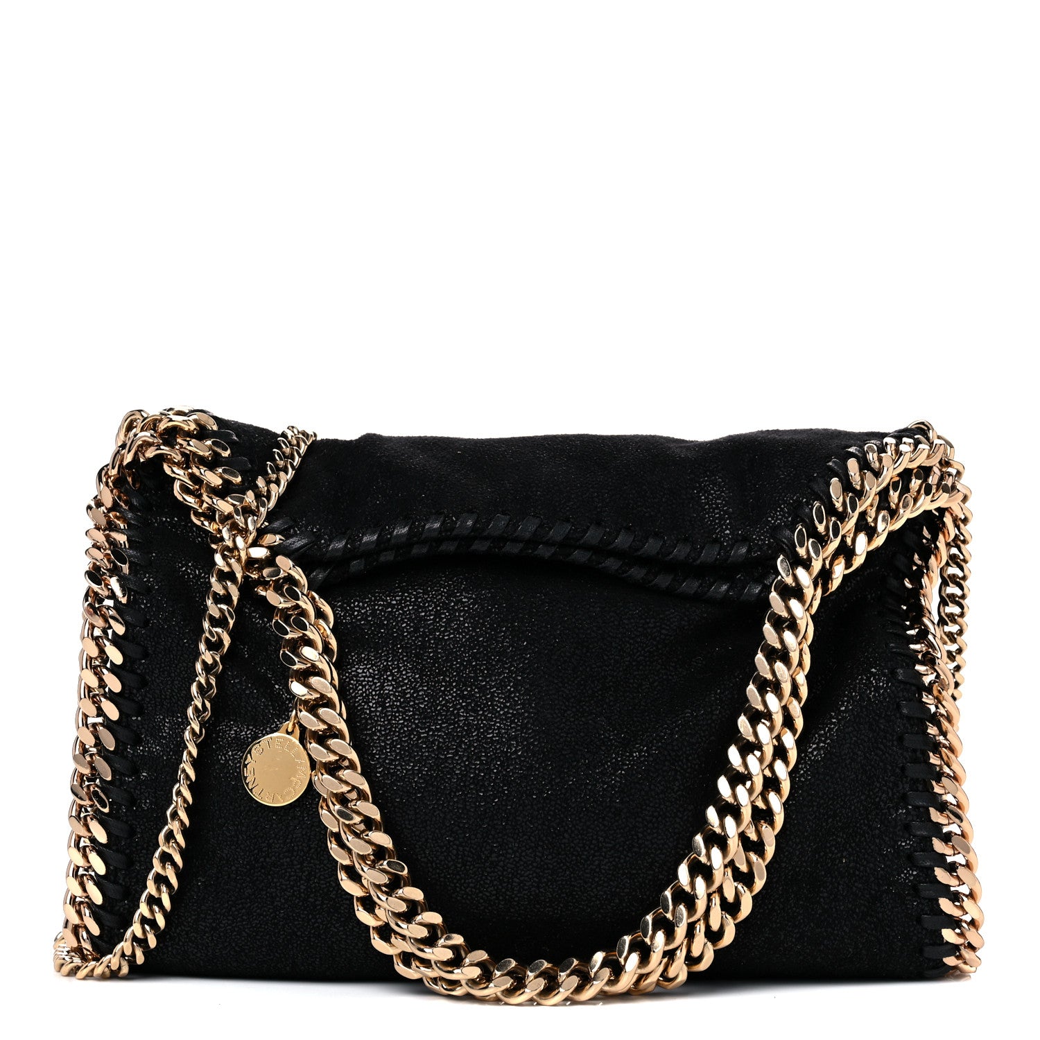 Stella McCartney Shaggy Deer Mini Falabella Fold Over Tote Black 1 of 9