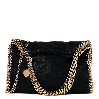 Stella McCartney Shaggy Deer Mini Falabella Fold Over Tote Black 1 of 9