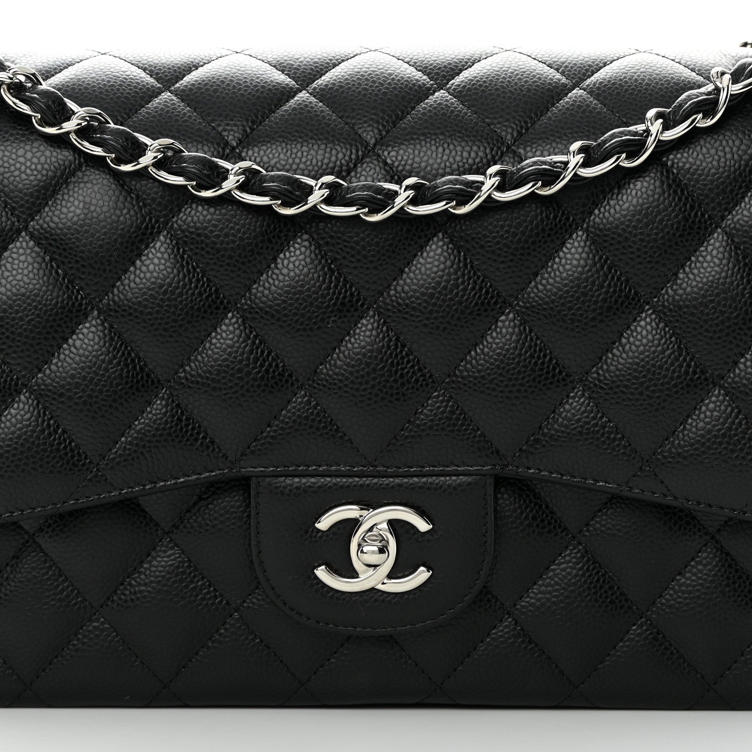 Chanel Caviar Quilted Jumbo Double Flap Black 8 of 16