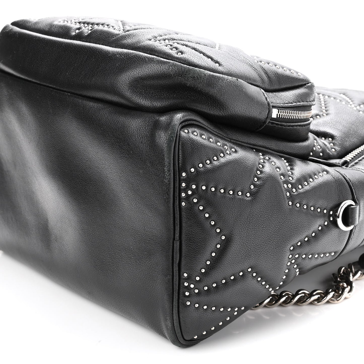 Nappa Star Quilted Studded Helia Backpack Black