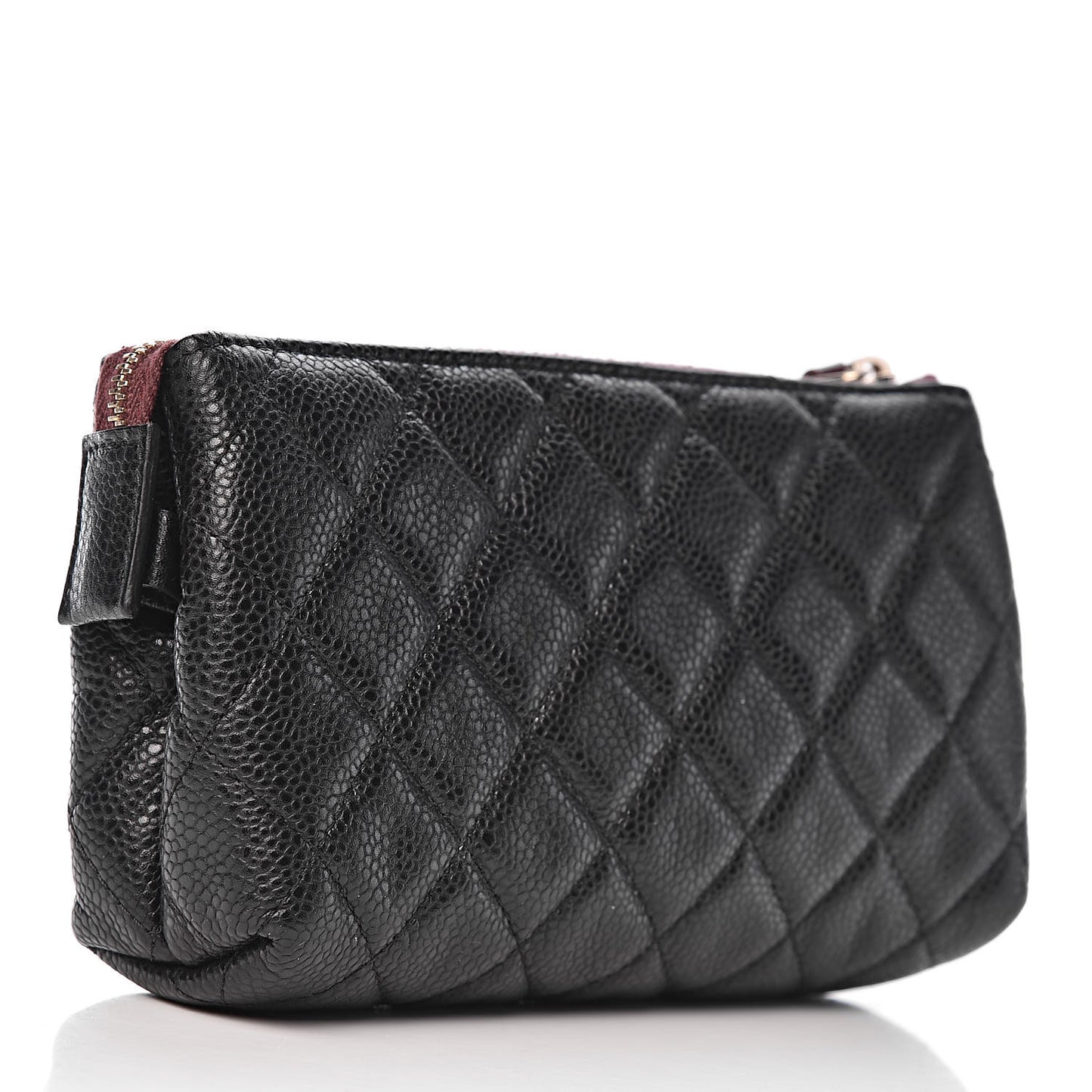 Caviar Quilted Small Pouch Black