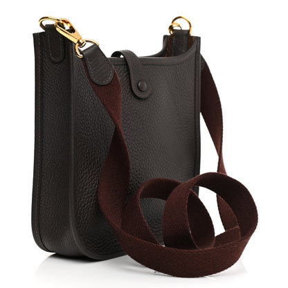 Hermes Taurillon Clemence Evelyne TPM Chocolate 5 of 21