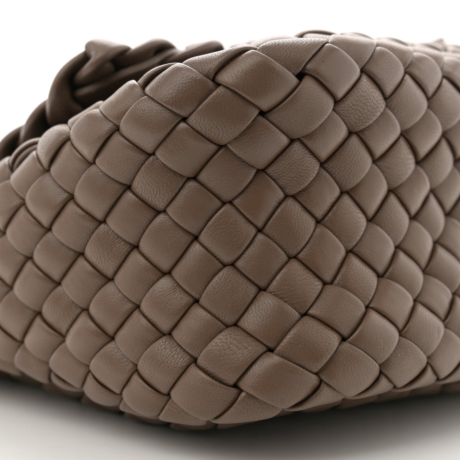 Bottega Veneta Nappa Intrecciato Mini Cobble Shoulder Bag Taupe Grey 9 of 10