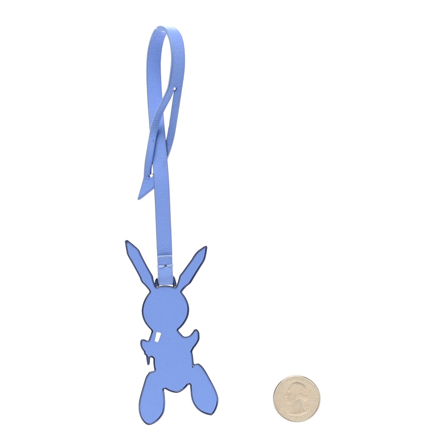 Louis Vuitton Calfskin Jeff Koons Masters LV Rabbit Bag Charm Blue 2 of 3