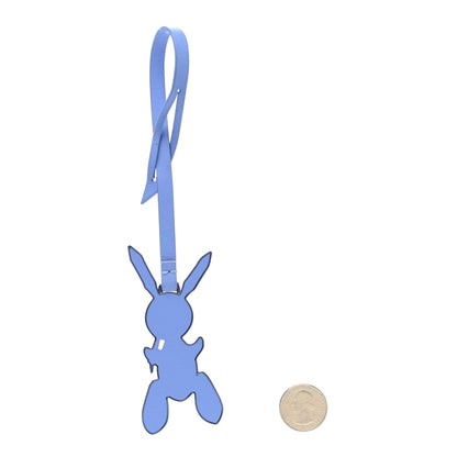 Louis Vuitton Calfskin Jeff Koons Masters LV Rabbit Bag Charm Blue 2 of 3