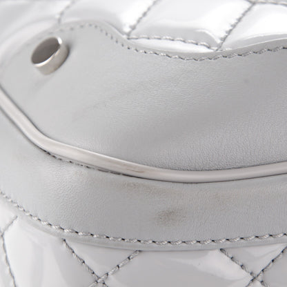 Chanel Vinyl Calfskin Viaggio Travel Bag Light Grey 9 of 10