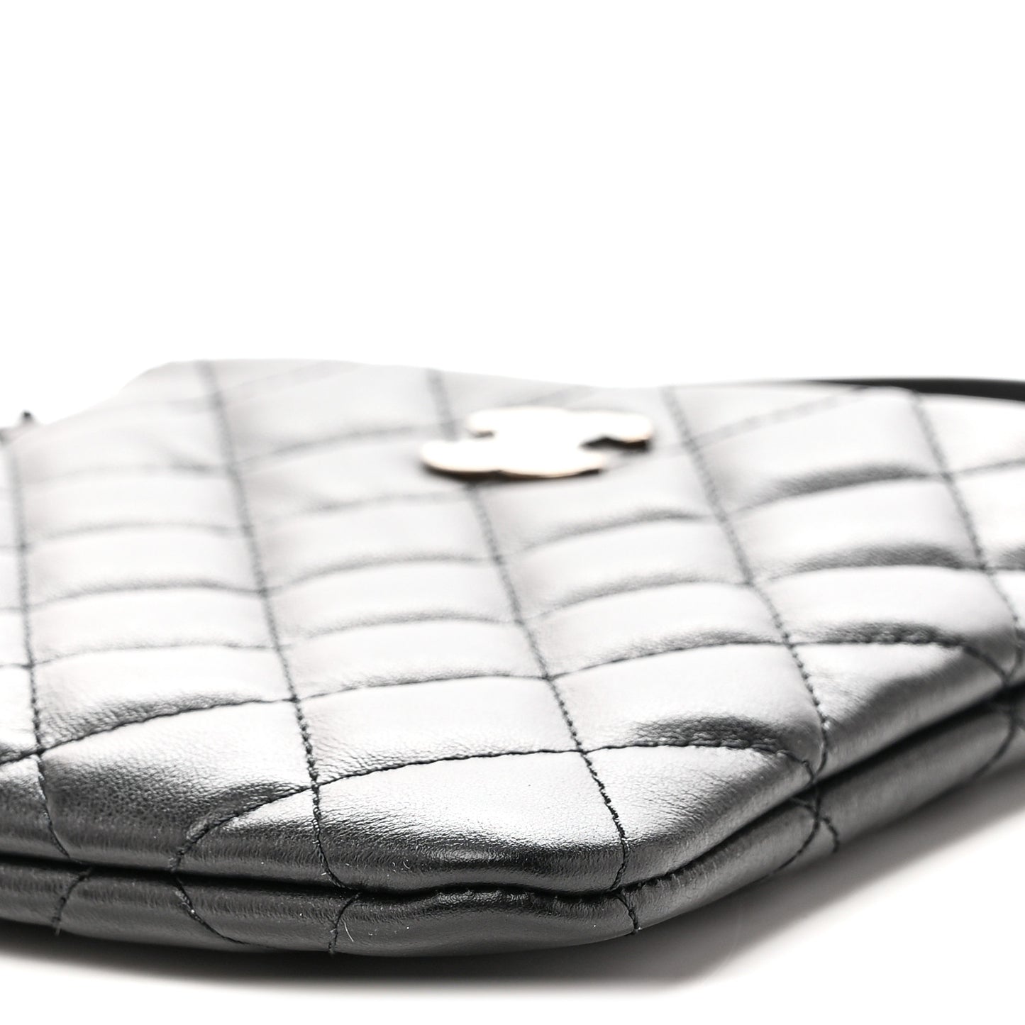 Lambskin Quilted Uniform Crossbody Bag Black
