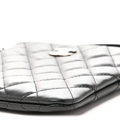 Chanel Lambskin Quilted Uniform Crossbody Bag Black 10 of 11